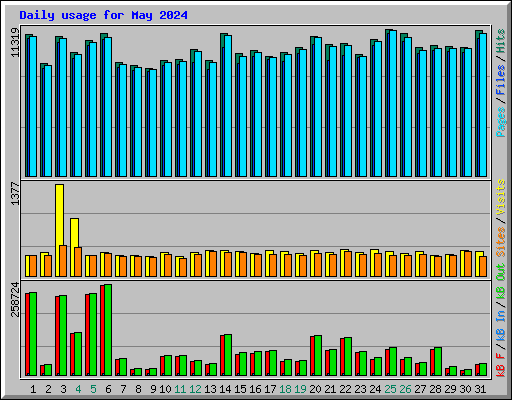 Daily usage for May 2024