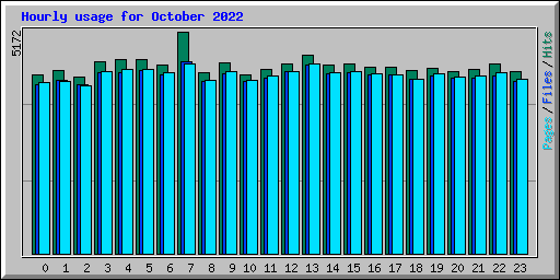 Hourly usage for October 2022