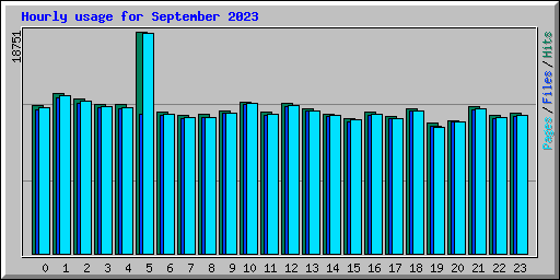 Hourly usage for September 2023