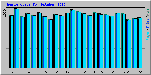 Hourly usage for October 2023