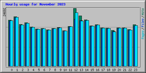 Hourly usage for November 2023