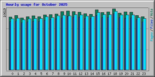 Hourly usage for October 2025