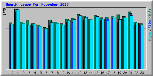 Hourly usage for November 2025