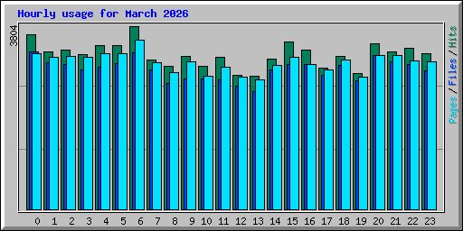 Hourly usage for March 2026