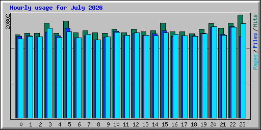 Hourly usage for July 2026
