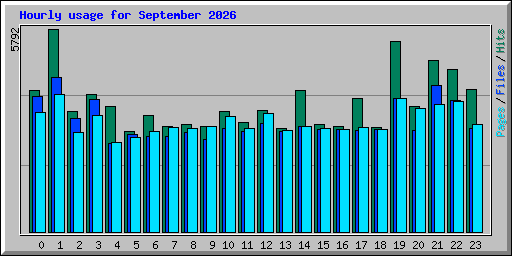 Hourly usage for September 2026